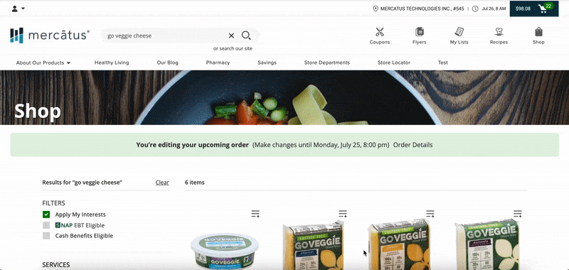 Mercatus easy order pickup